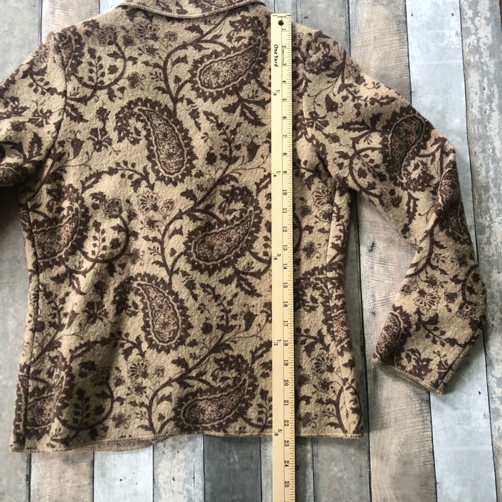 TWEEDS wool Brown Tan Paisley Blazer Jacket Medium - Picture 5 of 5